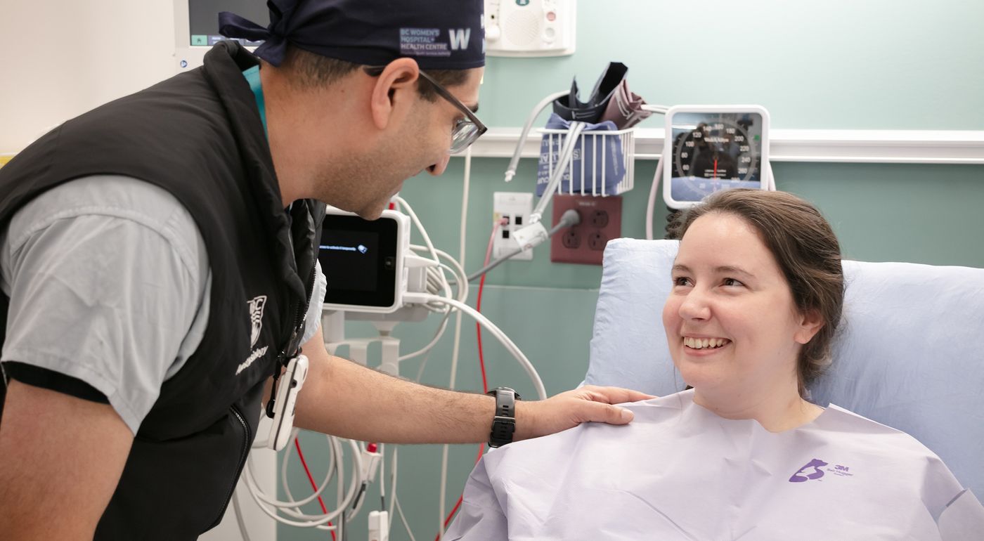 Woman at BC Women's Hospital
